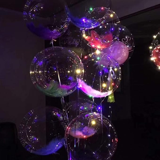 LEDMOMO LED-Ballons LED-Ballons leuchten warmes Weiß mit 3m Faden für Valentinstag Valentinstag Verlobungsfeier 4PCS