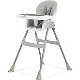 Dream On Me TableTalk 2-in-1 Convertible High Chair, 5-Point Harness, Gray | Dishwasher Safe Tray, Steel Frame, Easy to Clean Removable Seat Pad, For 6-36 months Toddlers, Compact &amp; Quick Folding Design