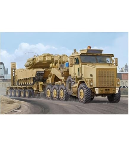 Amazon.com: Trumpeter 001055 M983A2 HEMTT Tractor with M870A1 Semi