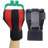 MEETCARE 1pc Hand Fist Finger Gloves for Stroke Brace Rehabilitation Training Equipment Finger Auxiliary Gloves Hand Brace for Hemiplegia Elderly Athlete Finger (red)
