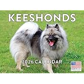 Keeshond Calendar 2026 Wall 12 Month Monthly Keeshonds Gifts For Keeshond Lovers Women Men Mom Dad | American Made In The USA