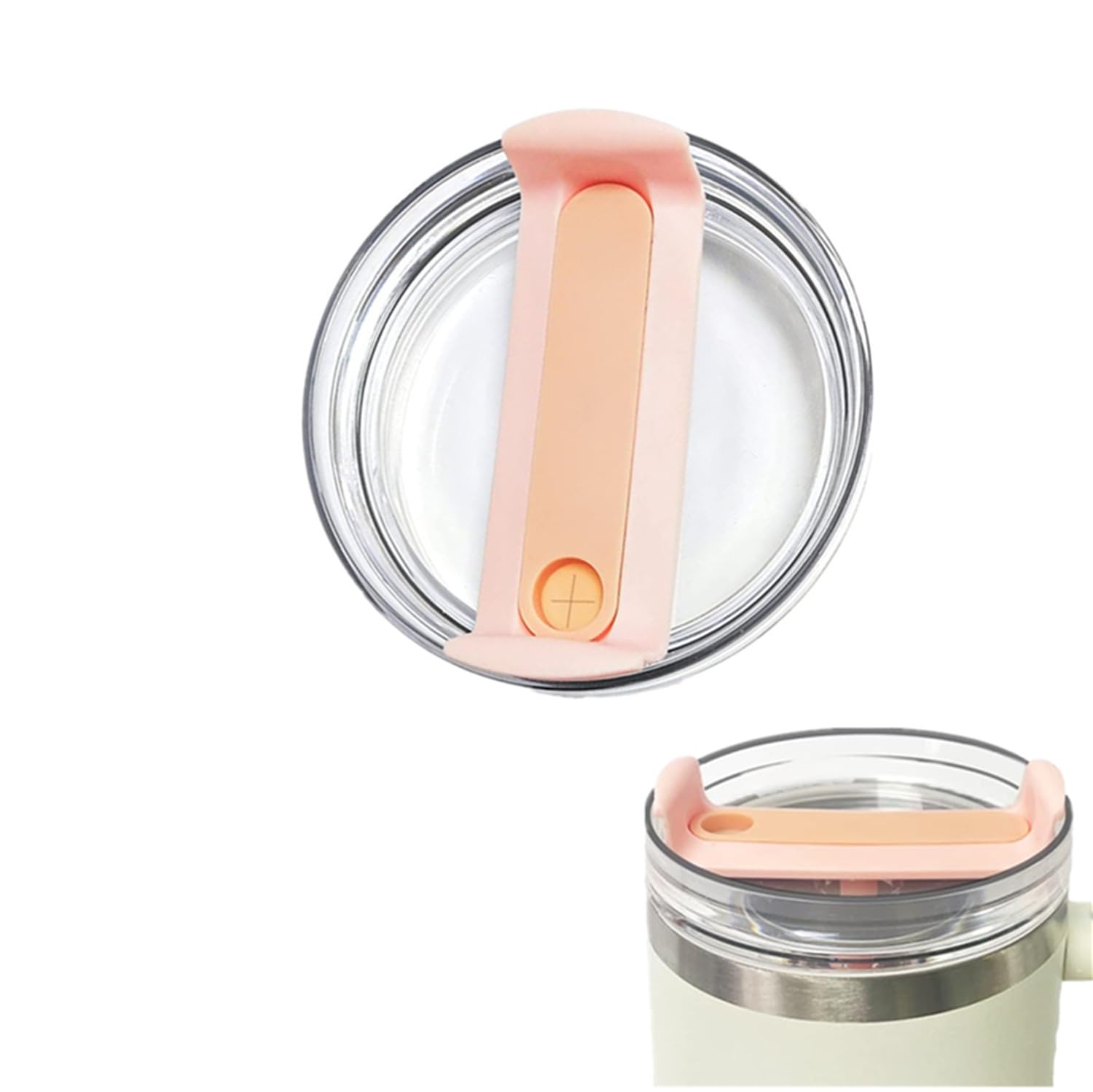 Photo 1 of 1 Pcs Replacement 40 oz Tumbler Lid Compatible with Stanley Cup, Dustproof Spill Proof Splash Resistant Tumbler Covers Fit for Stanley Tumbler and More Coffee Mugs (Pink)