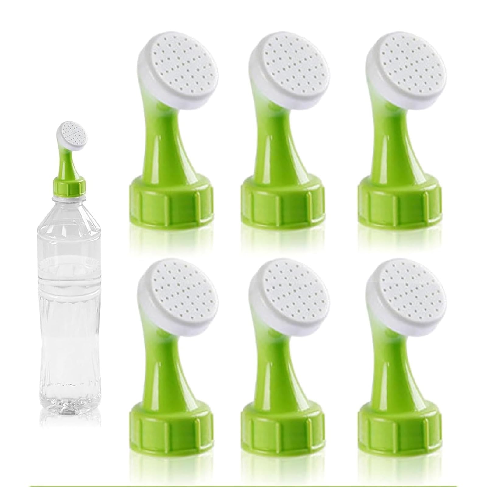 JYTDBCS 6 Pack Bottle Top Sprinkler DIY Small Plastic Watering Can Plant Waterers Suitable for Drinking Bottles Seed Seedling Garden Irrigation Mini Watering Can