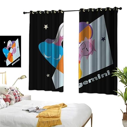 Amazon Com Zodiac Gemini Decorative Curtains For Living