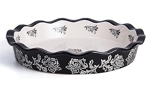 Wisenvoy Pie Pan Ceramic Pie Dish Pie Plate Deep Dish Pie Pan Non-Stick Pie Pans for Baking Pie Pans Pie Dishes