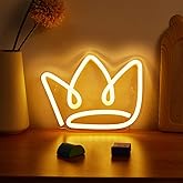 Chi-buy Crown LED Neon Sign Cute Neon Lights, USB Powered Neon Lamp, 3D Wall Art Signs for Bedroom Living Room Decor Night Light Holiday Gift for Children Kids Girls (Crown)
