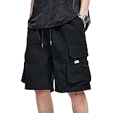 XYXIONGMAO Men's Joggers Techwear Black Hip Hop Cargo Shorts Streetwear Sweatpants Cargo Pants for Men