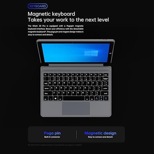 ALLDOCUBE Windows 11 Tablet 10.5 Inch with Keyboard, 2 in 1 Laptop  