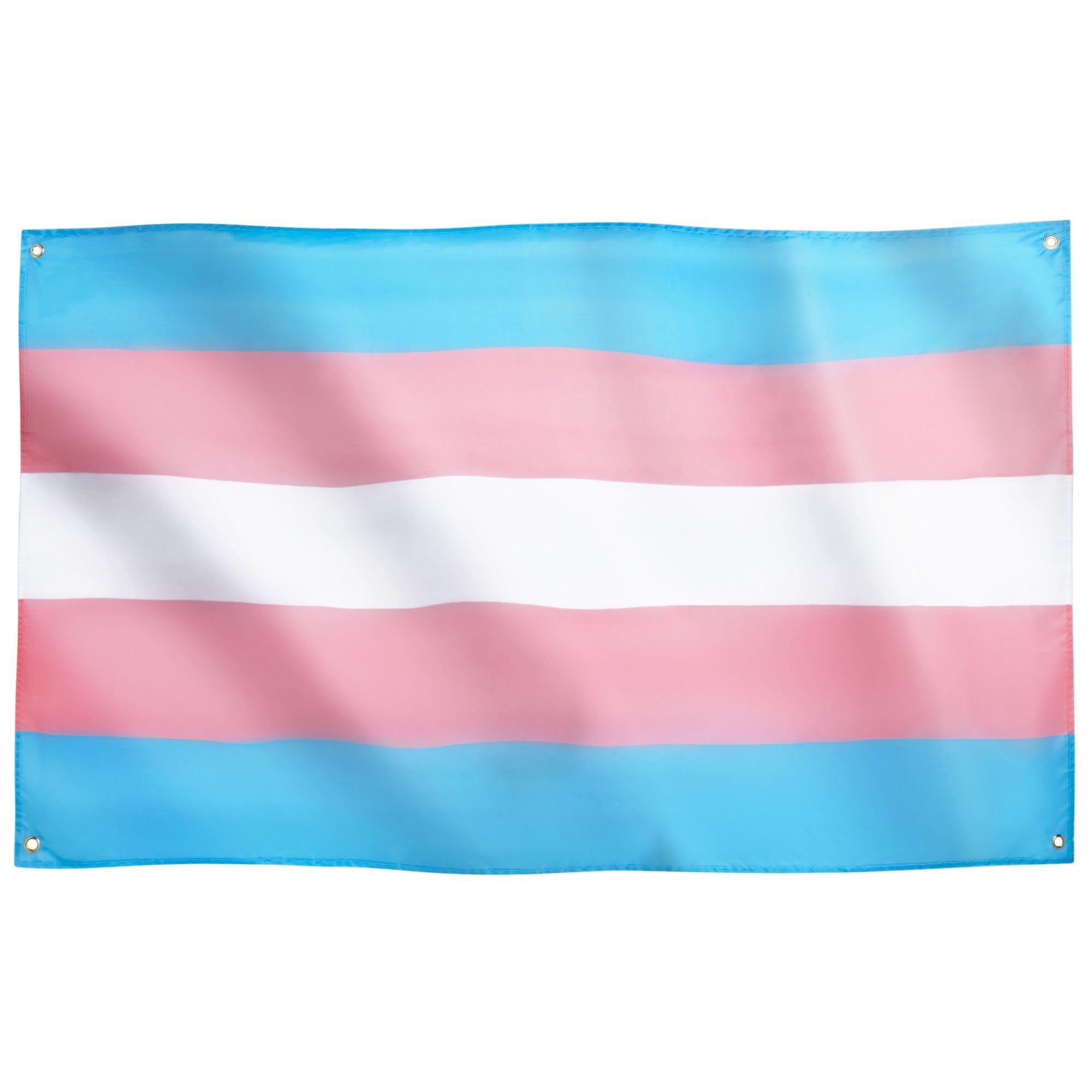 Runesol Transgender Flag, 91x152cm, (3ft x 5ft) Trans Banner, Pride Flag, Eyelet in Every Corner, LGBTQ+, Parade, Festival, Party, Carnival, Day of Visibility, Inside, Outside, Vivid Colours — image 1