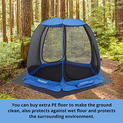 Alvantor Pop Up Breezy Hexagonal Screen House 6 Mesh Walls Outdoor