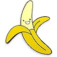 Pinsanity Cute Happy Yellow Banana Enamel Lapel Pin