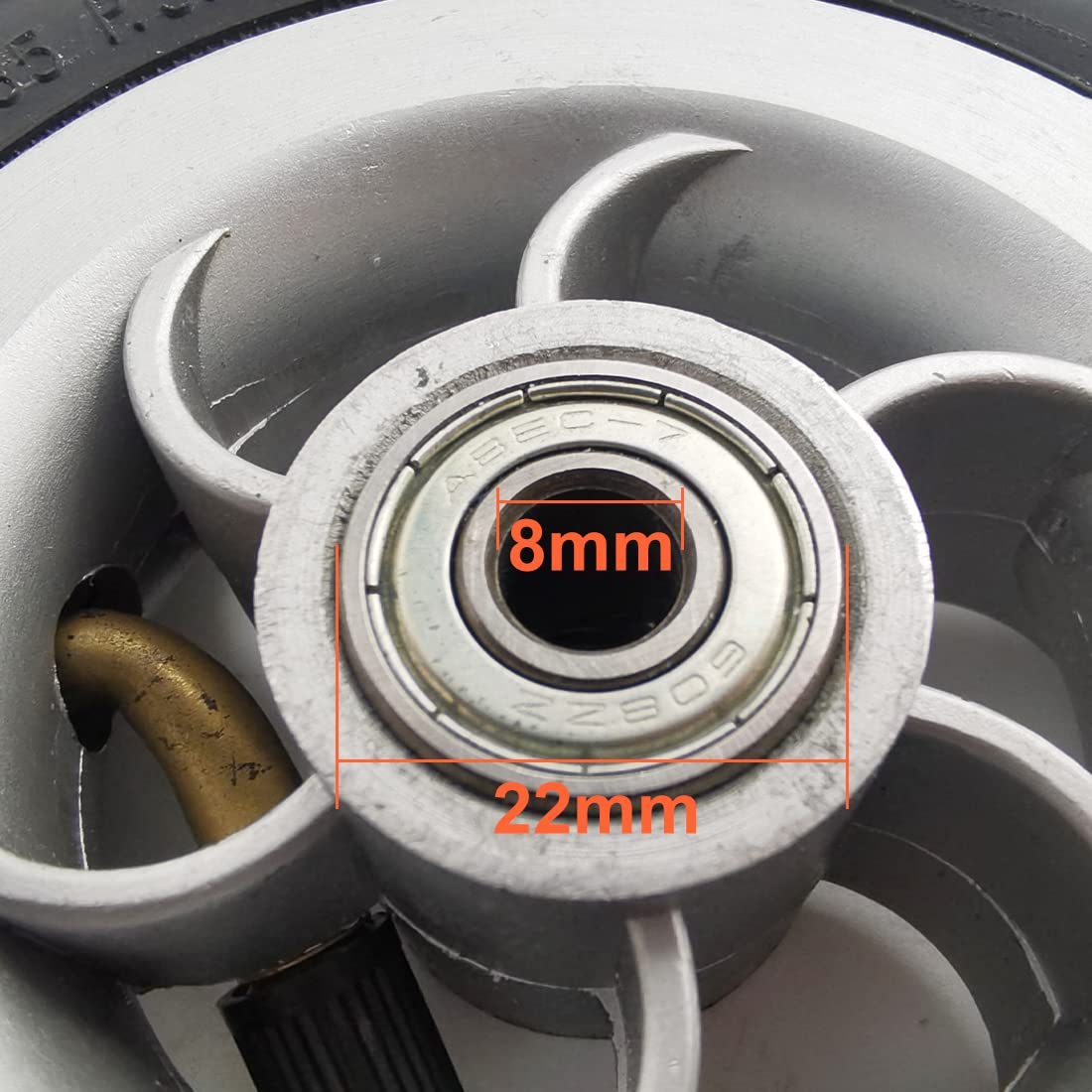 5 Inch Inflation Wheel Using Metal Hub 5X1 Pneumatic Tire With Inner Tube Electric Vehicle 5 Inch Pneumatic Wheel Gocart Caster (wheel)