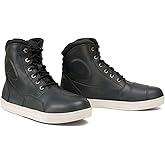 Milwaukee Leather MBM9002 Men's Black Leather Reinforced Street Biker Riding Shoes w/Shift Protect Ankle Support - 13