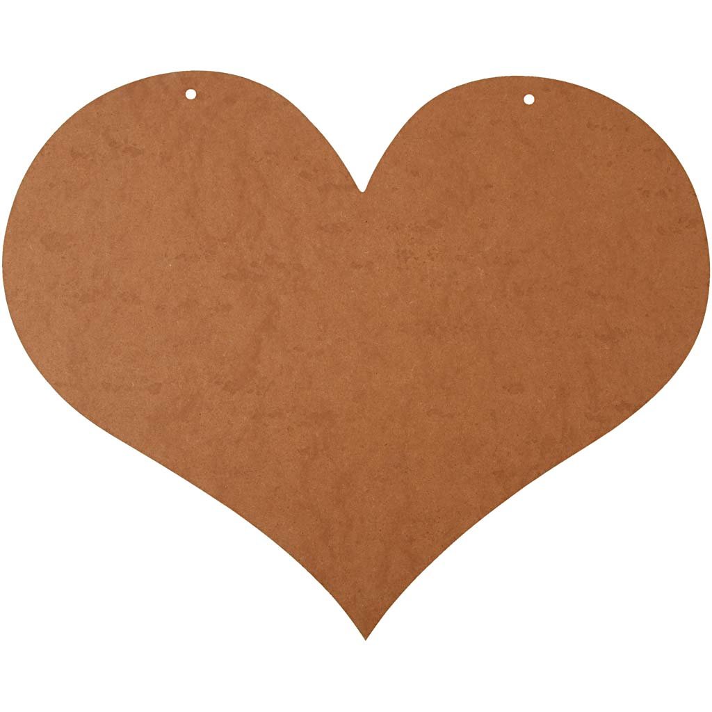MDF Hearts, 50x40x0.5 cm, MDF, 1 Piece