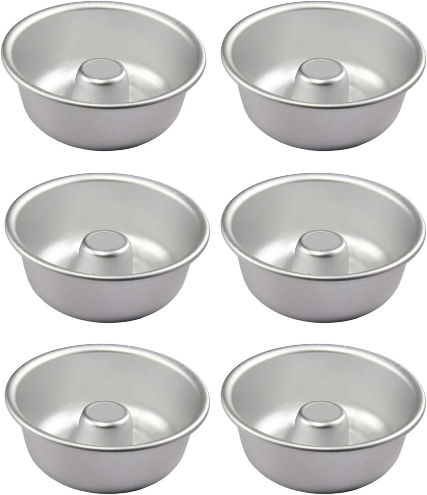 Prime Bakers and Moulders Small Aluminium Doughnut Mould - Set of 6 Pieces 5cm x 2cm