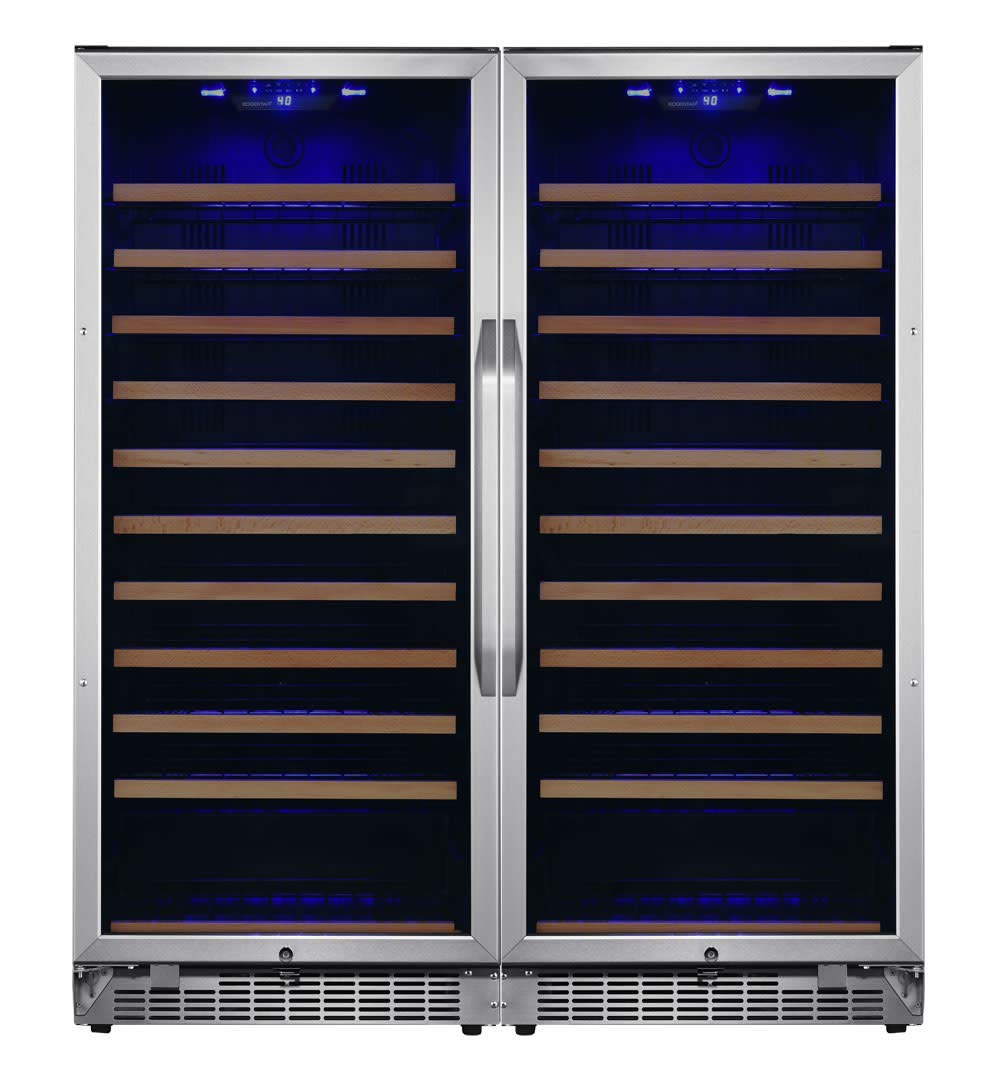 EdgeStar CWR1212SZDUAL 48 Inch Wide 222 Bottle Capacity Built-In or Free Standing Wine Cooler - Stainless Steel