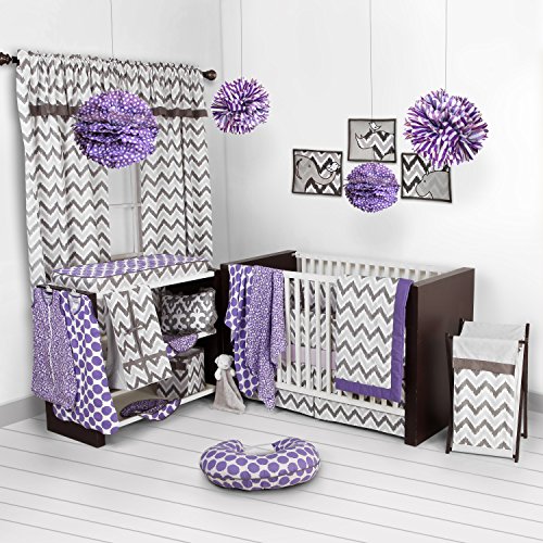 Bacati Ikat Lilac/grey Dots/leopard Swaddling Muslin Blankets Set of 4