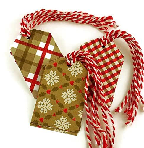 Amazon.com: Christmas Gift Tags Holiday Mix Set of 12: Handmade