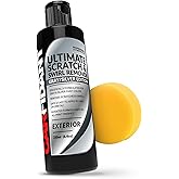 Carfidant Gray and Silver Scratch and Swirl Remover Kit, Car Scratch Remover for Deep Scratches with Buffer Pad, Rubbing Compound for Cars - 8.4 fl. Oz.