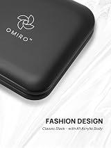 OMIRO Compact Mirror 1X/10X Magnification, Travel Foldable Pocket Mirror, Black view 4