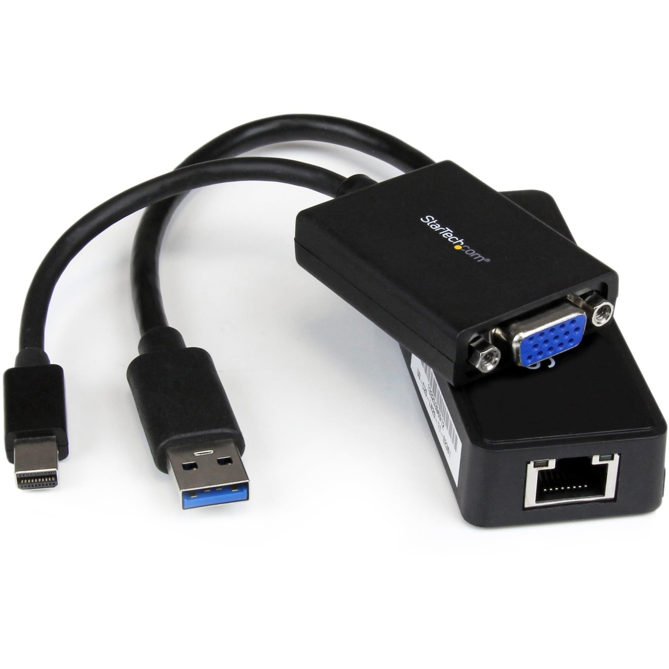 StarTech.com Lenovo ThinkPad X1 Carbon VGA and Gigabit Ethernet Adapter Kit - MDP to VGA - USB 3.0 to GbE (LENX1MDPUGBK)