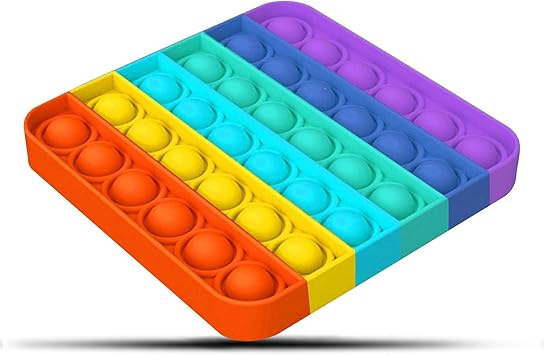 Amazon Com Push Pop Bubble Fidget Sensory Toy Autism Special Needs Anxiety Stress Reliever Silicone Stress Reliever Toy Squeeze Sensory Toys For Kids Adults Family And Friends Toys Games