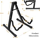 CAHAYA Folding Guitar Stand Universal A-Frame Metal Portable Black view 2