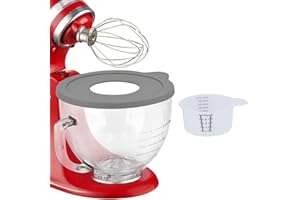 Kltchonald Tilt-Head Stand Mixer Glass Bowl, 5 QT,Compatible with Kitchenaid Artisan&Classic Series,Glass Bowl with Lid,Mixer Bowl Cover to Prevent Spilling of Ingredients