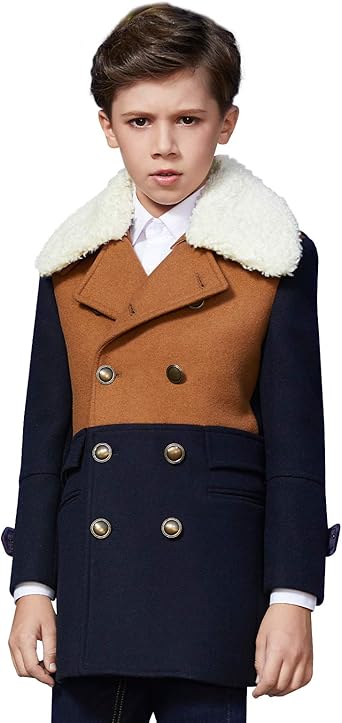 boys navy wool coat
