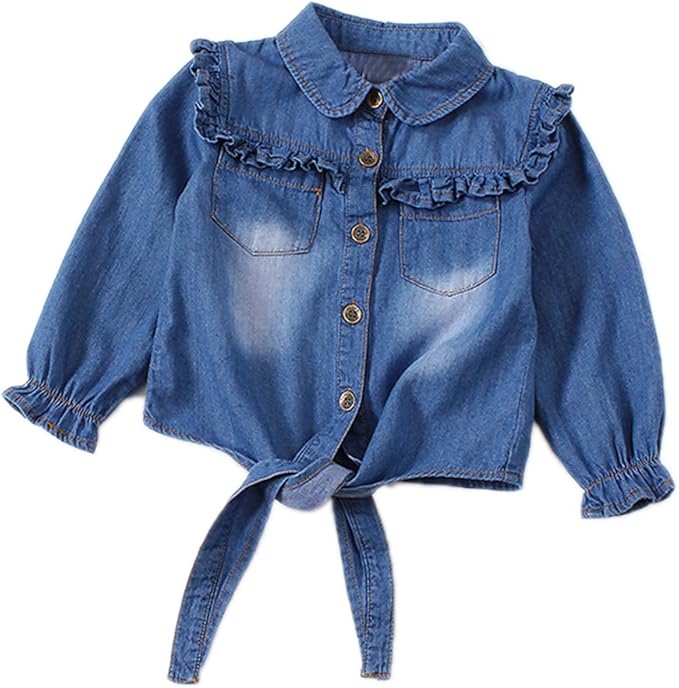 crop denim shirt