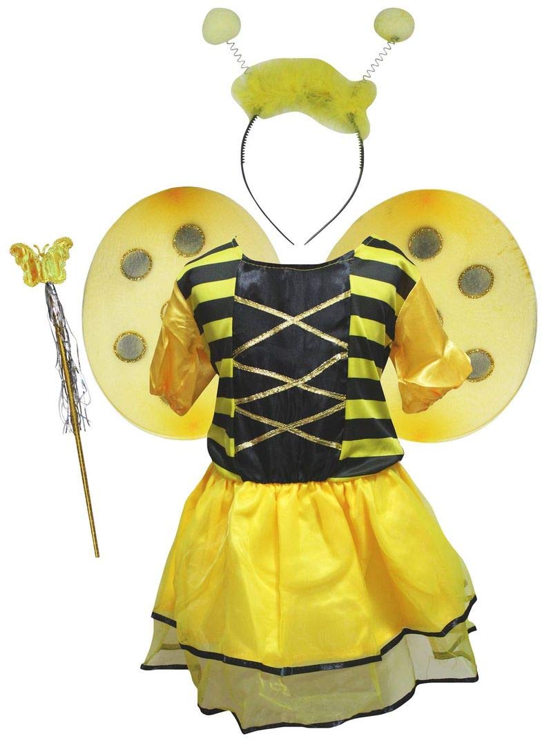 Petitebelle Bee Princess Girl Costume 3-8year (Yellow, 4-5year)