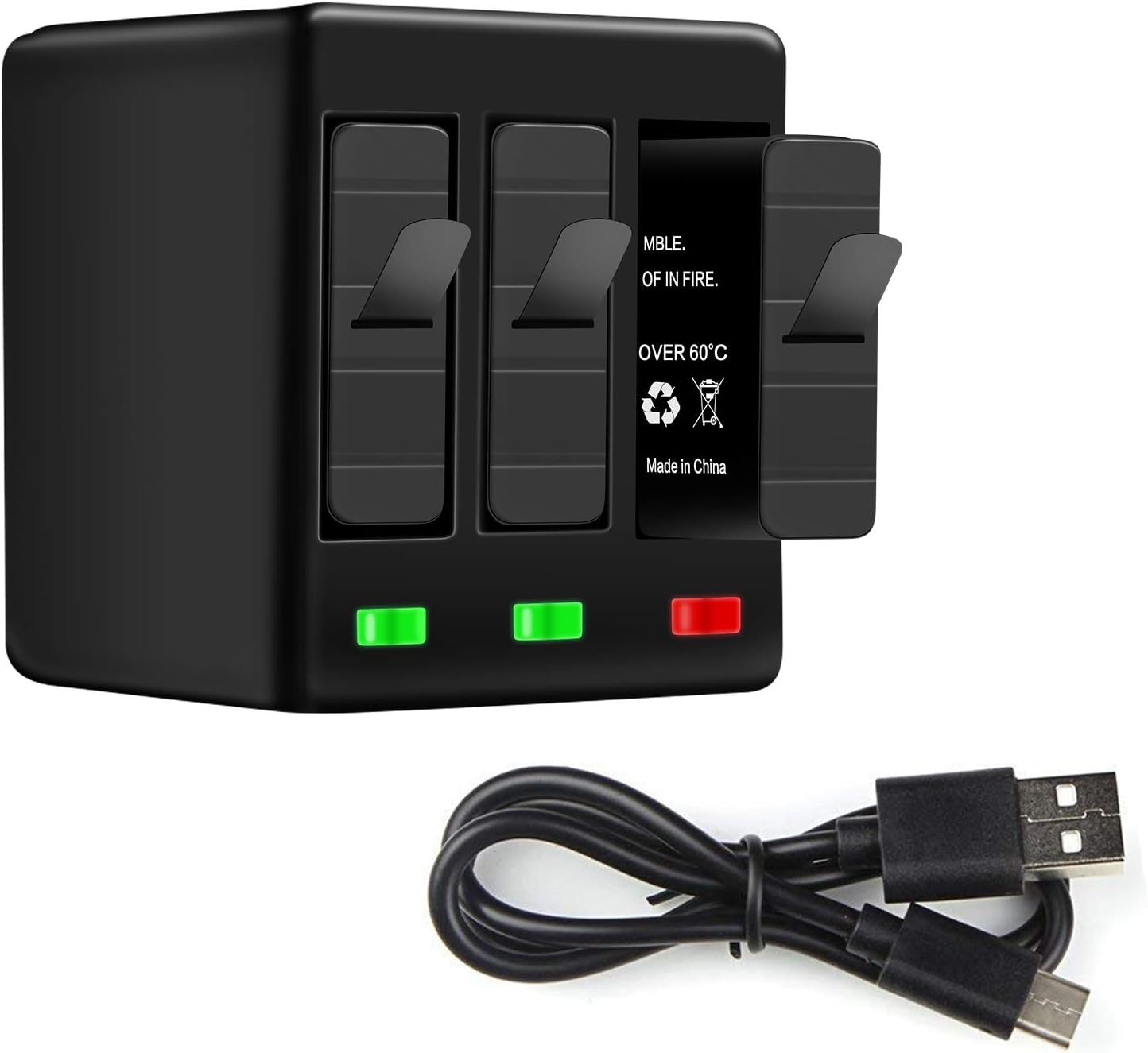 Amazon Vaimen Gopro バッテリー チャージャー 3ポートusb充電器 3個バッテリー同時充電可能 Hero 7 Hero 6 Hero 5 Gopro Hero 18 対応 カメラ用充電器 通販