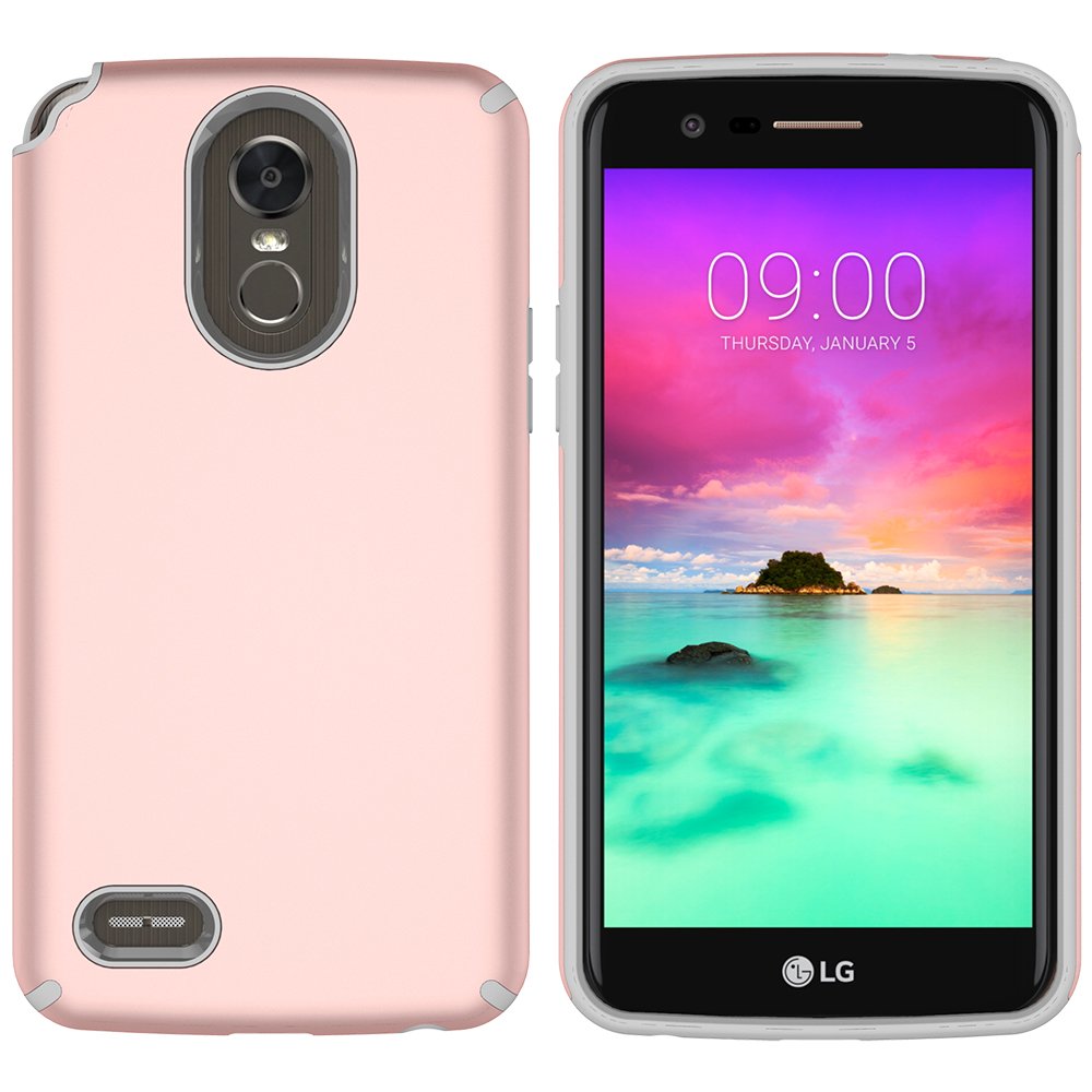 LG Stylo 3 Case, LG Stylo 3 Plus Case, MagicSky Slim Corner Protection Shock Absorption Hybrid Dual Layer Armor Defender Protective Case Cover for LG Stylo 3 / LG Stylo 3 Plus 2017 (Rose Gold)
