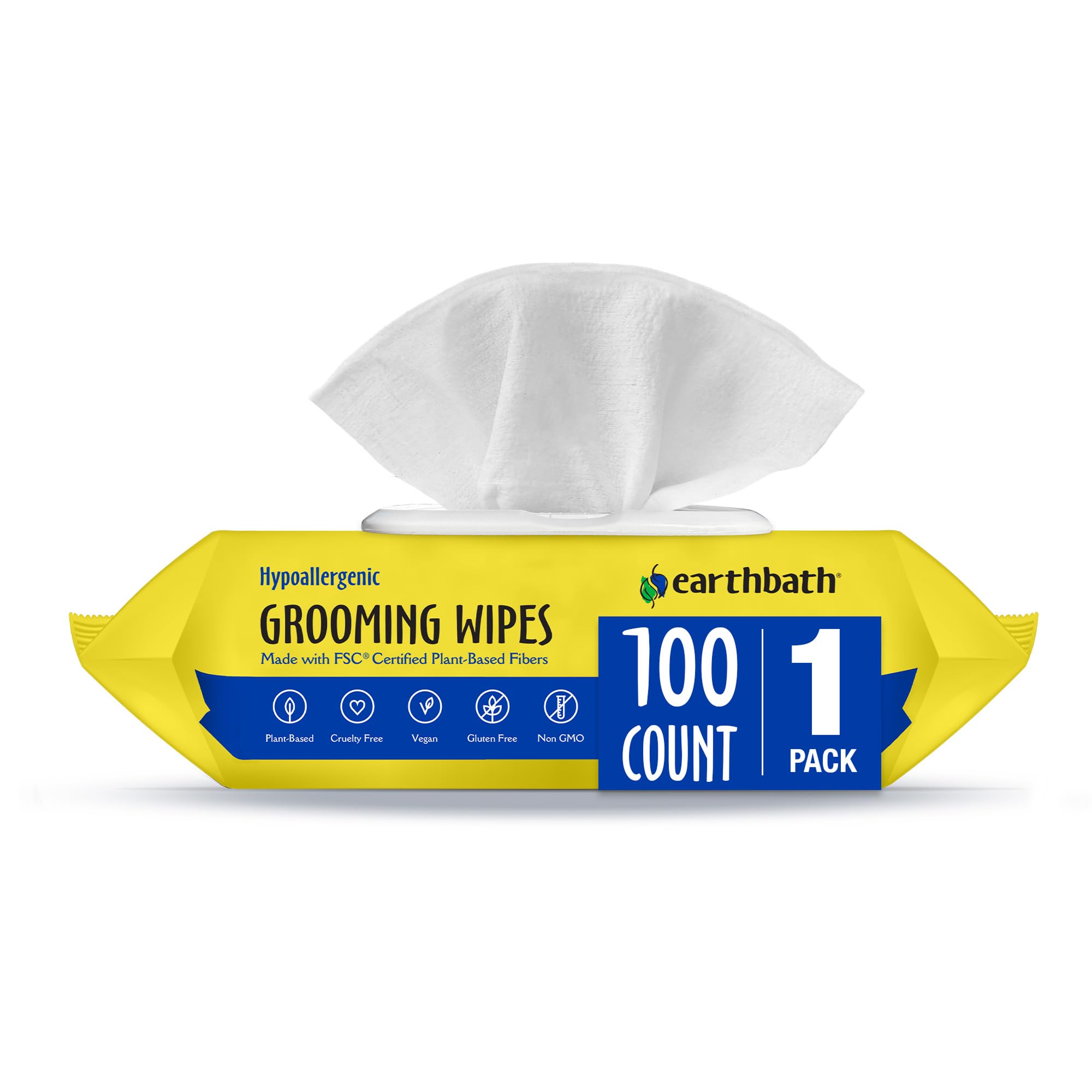 Earthbath Hypo-Allergenic Pet Wipes, Box of 100