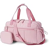 Ceneda Small Gym Bag for Women, Quilted Puffer Tote with Wet Pocket & Coin Purse, Lightweight Mini Sports Travel Duffle with Crossbody Strap, Water-Resistant for Workout, Yoga, Daily Commute