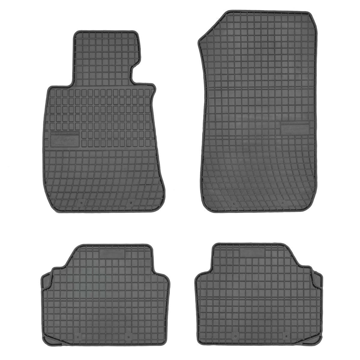 DBS 1765865 Rubber car floor mat - custom made - 4 pieces - high quality rubber -odourless - anti-slip - raised edges - steering wheel left