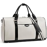 BOSTANTEN Weekender Bags for Women Leather Duffle Large Travel Bag Carry On Duffel with Shoe Compartment