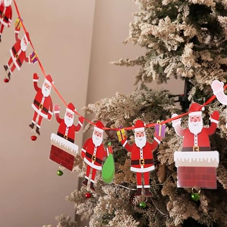 Gugio Santa Claus Christmas Hanging Bunting Banner Garlands