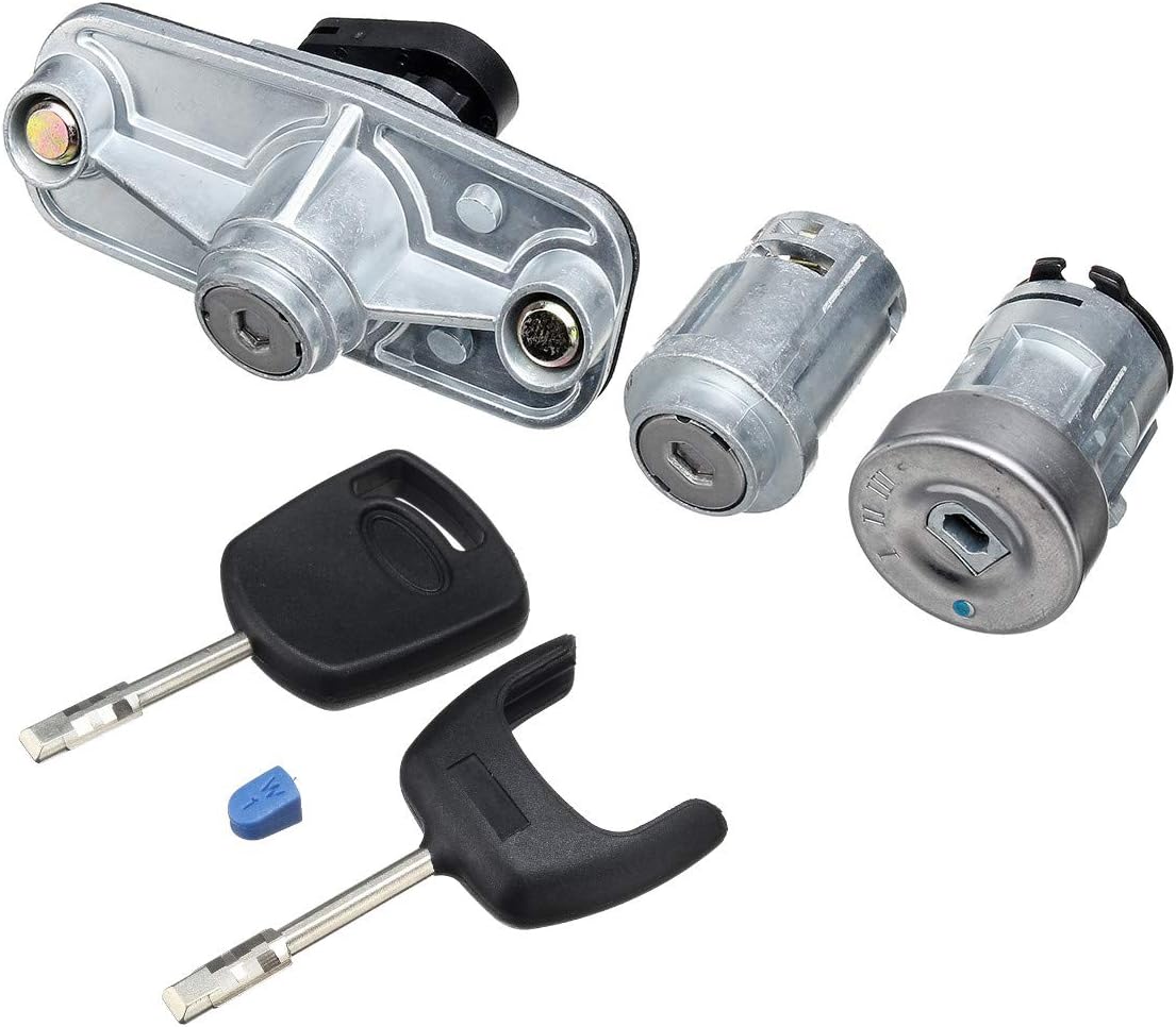 1Set Car Door Lock Set Ignition Petrol Cap Cover Rear Trunk Boot Lock Left For FORD For MONDEO MK3 2000-2007