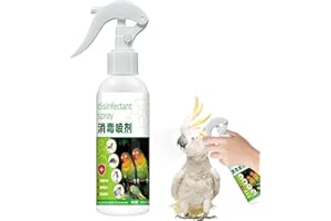Bird Spray - 200ml Cage Odor Remover - Natural Refreshing Spray for Floor Feeder Cage Urine Smell Cockatiel Parrot Perch Pupp