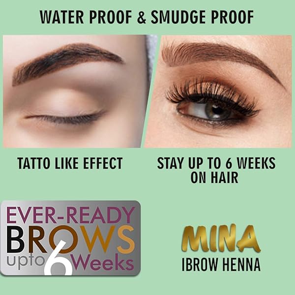 MINA IBROW HAIR COLOR|NATURAL SPOT COLORING HAIR TINTING POWDER, WATER AND SMUDGE PROOF|NO AMMONIA, NO LEAD WITH 100% GRAY CONVERGE|MEDIUM BROWN TINT KIT|UPTO 30 APPLICATIONS.