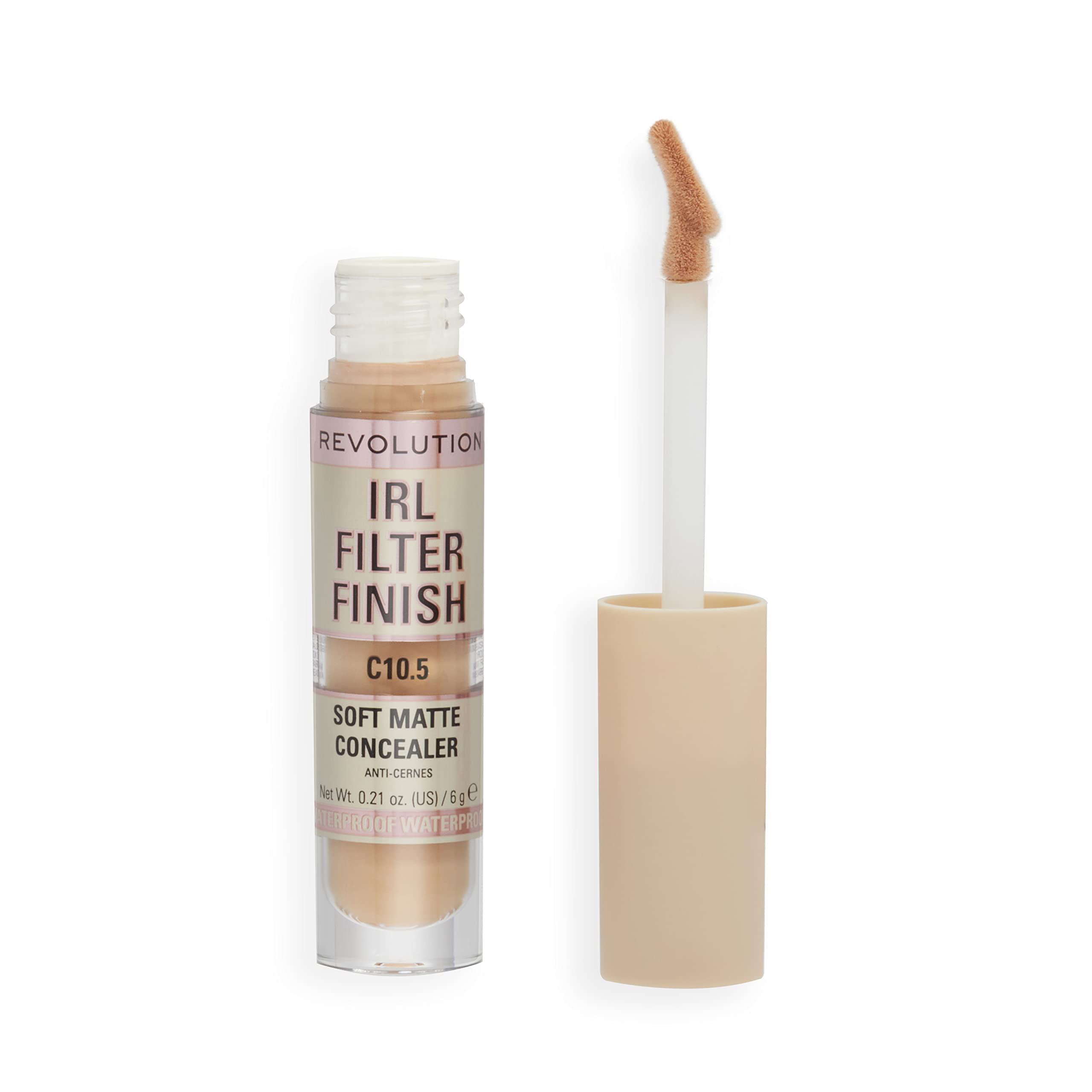 Makeup Revolution, IRL Filter Finish Concealer, Medium to Full Coverage, C10.5, 6g