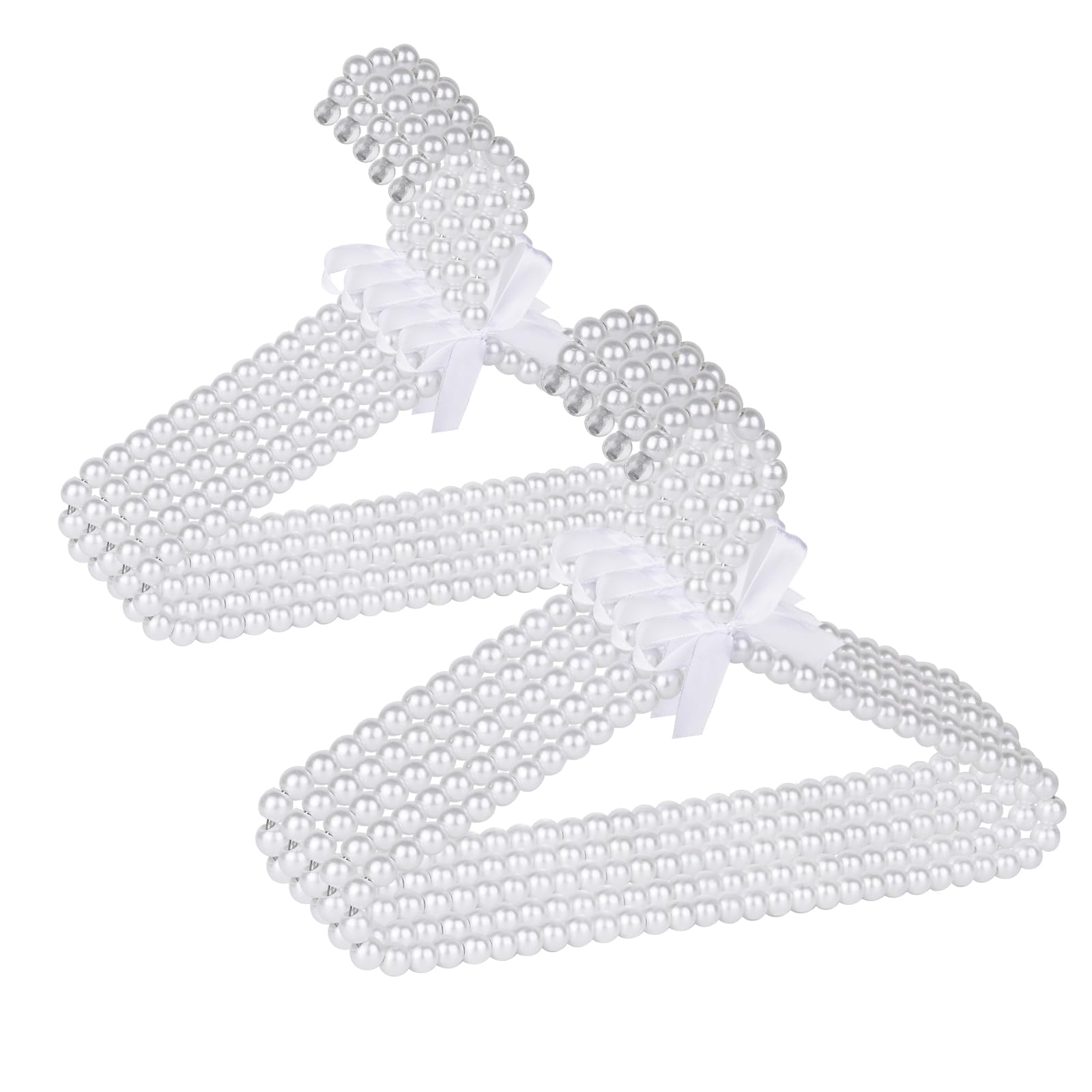 10 Pack Pearl Hangers for Kids Pearl Beads Clothes Hangers Small