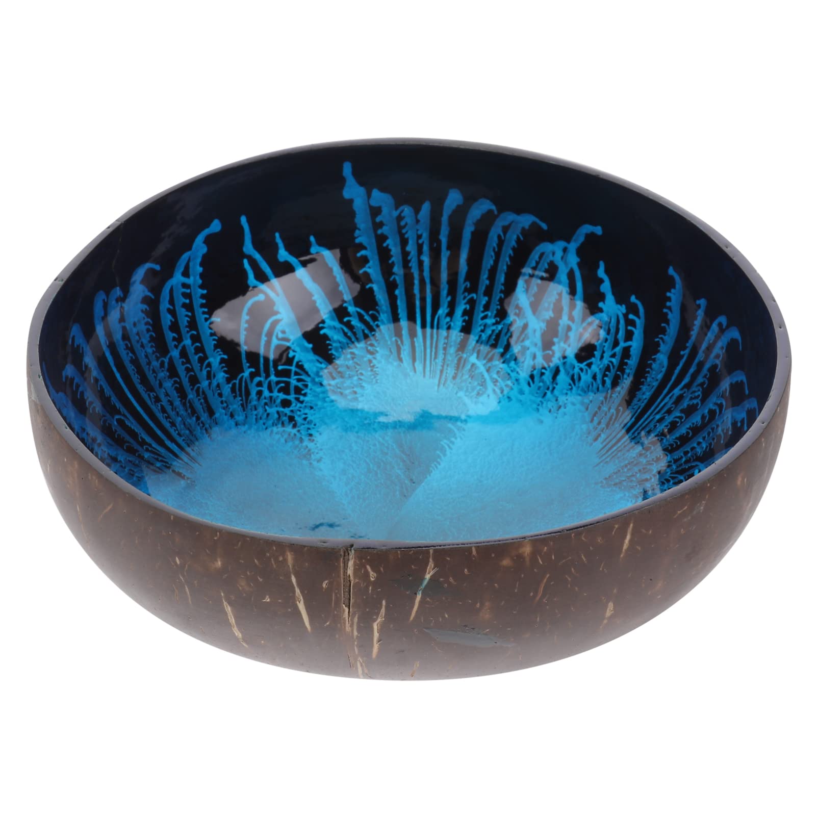 Housoutil Natural Coconut Shell Bowl Unique Decorative Storage Bowl for Keys Nuts and Candies - Creative Eco-Friendly Design for Home and Office