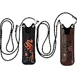 2PCS PU pouch with long lanyard for Pen batteries