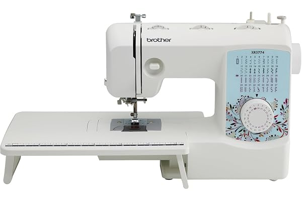 Brother Sewing and Quilting Machine, XR3774, 37 Built-in Stitches, Wide Table, 8 Included Sewing Feet | 37 Built-in Stitches,