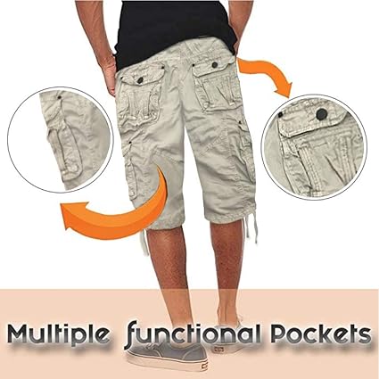 fried denim cargo shorts