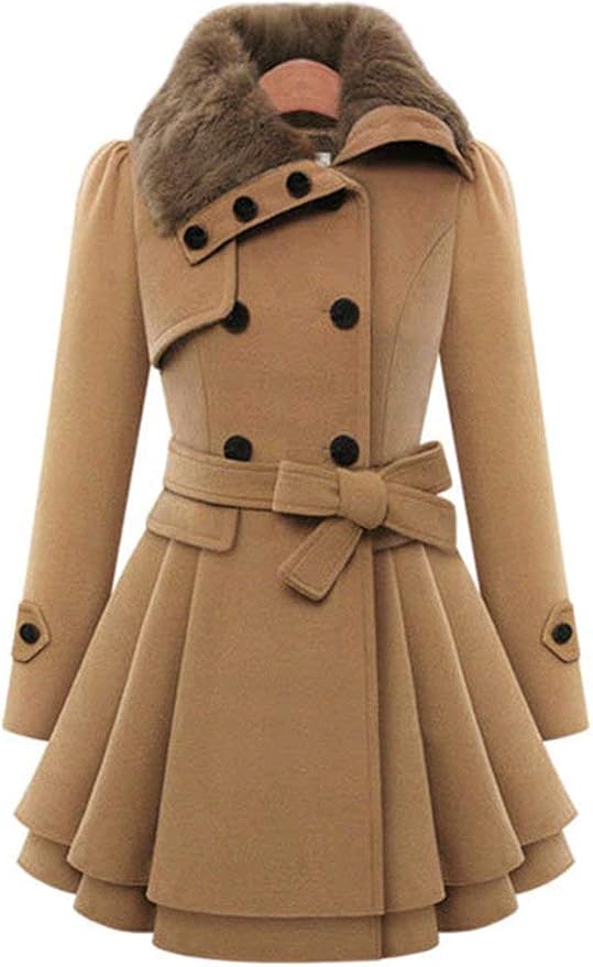 Damen Mantel Blau Shownicer Damen Trenchcoat Jacke Cardigan Zweireiher Langer Mäntel Für Damen