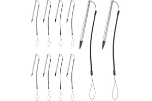 Generic Capacitive Stylus Pen Pack 10Pcs with Coiled Spring Rope for Resistive Screens, Great for Drawing