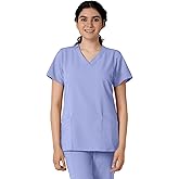 Wink Scrubs for Women, W123, Classic V-Neck Tops with 2 Pockets